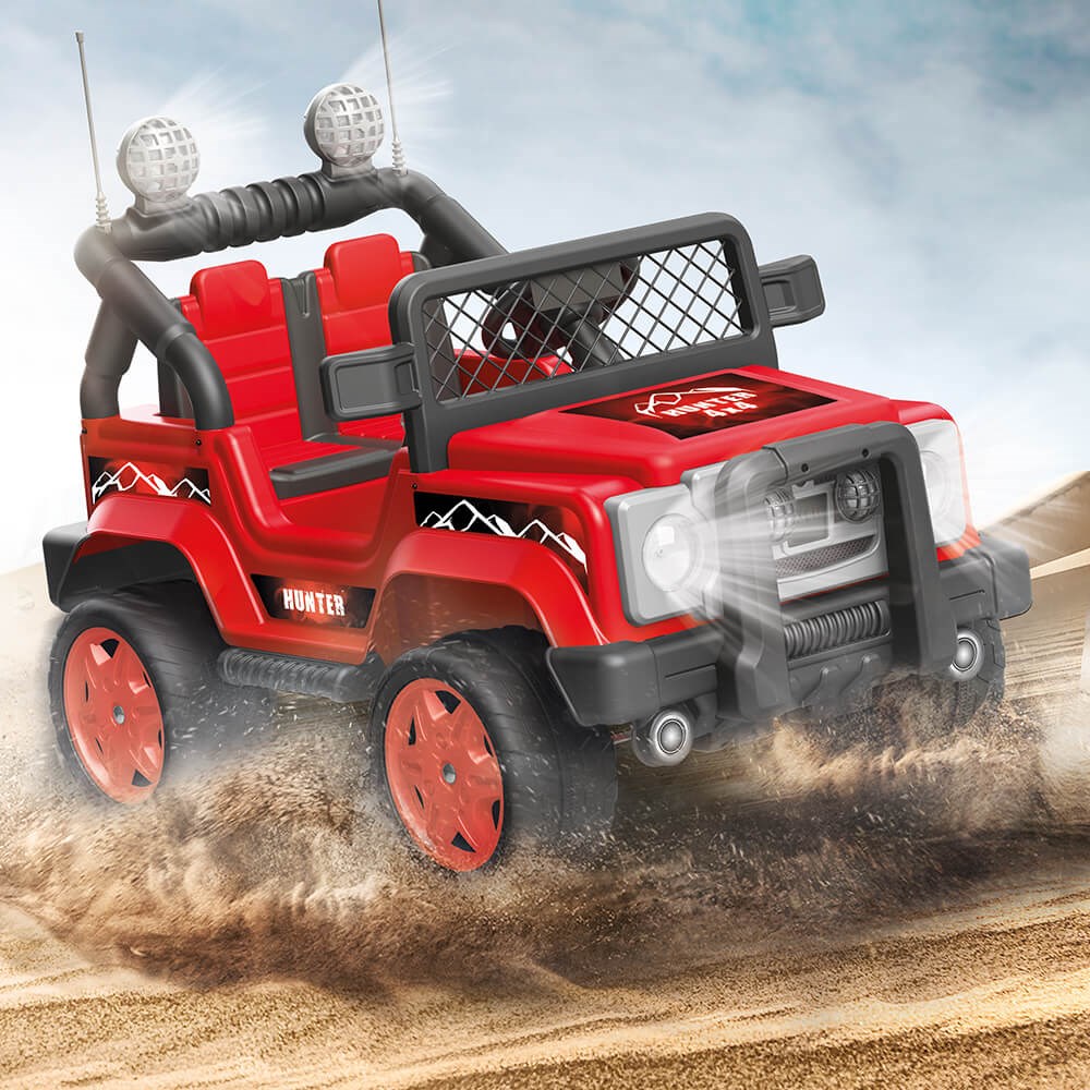 Dolu Oyuncak Hunter 12V Mp3 Player Kumandalı Akülü Jeep Kırmızı