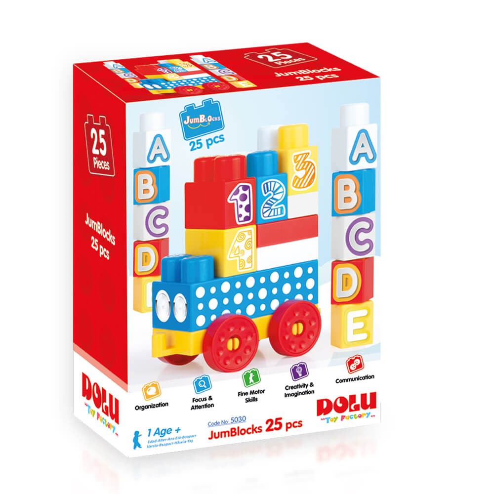 Dolu Büyük Renkli Bloklar - 25 Parça 