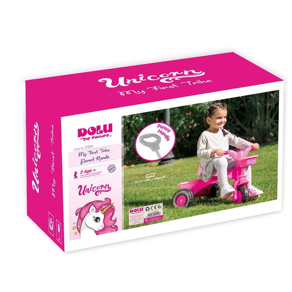 Dolu Unicorn İlk Bisikletim Ebeveyn Tutamaklı 