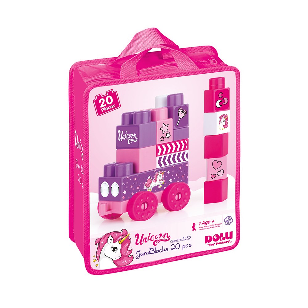 Dolu Unicorn Çantalı Mega Blok 20'li 