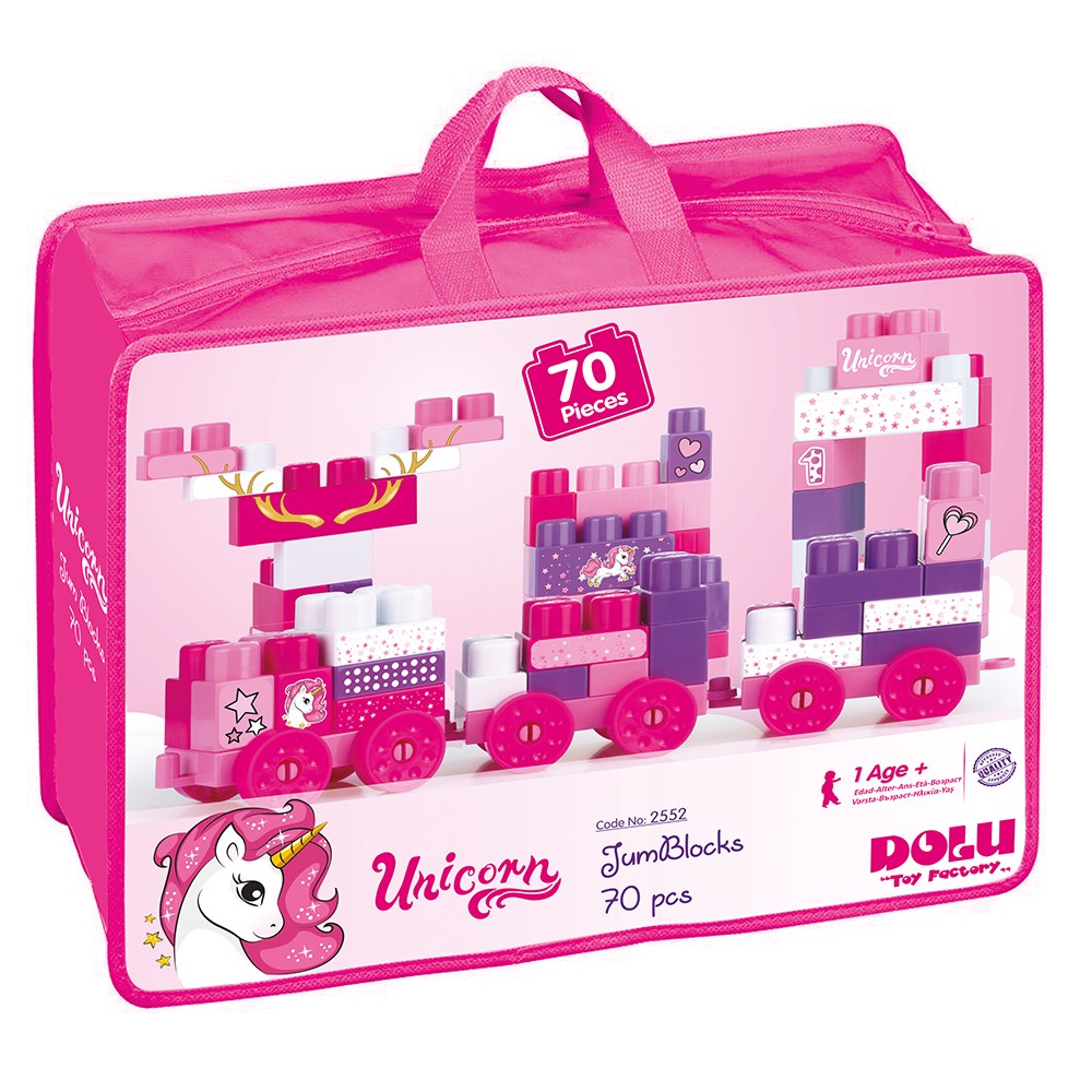 Dolu Unicorn Çantalı Mega Blok 70'li 