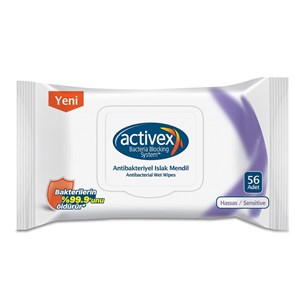 Activex Antibakteriyel Islak Mendil Hassas 56 Yaprak 