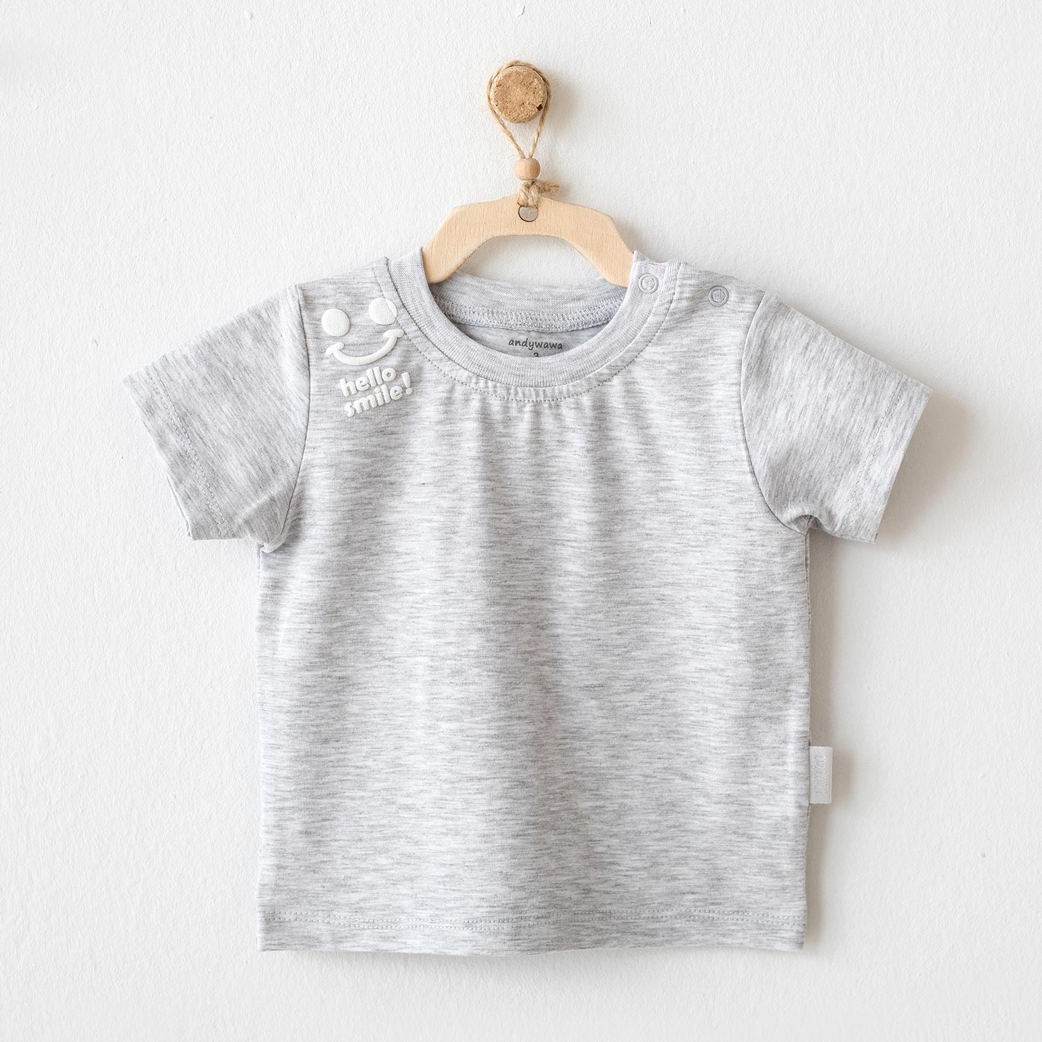 Andywawa Basic Bebek Tshirt AC20744 Gri