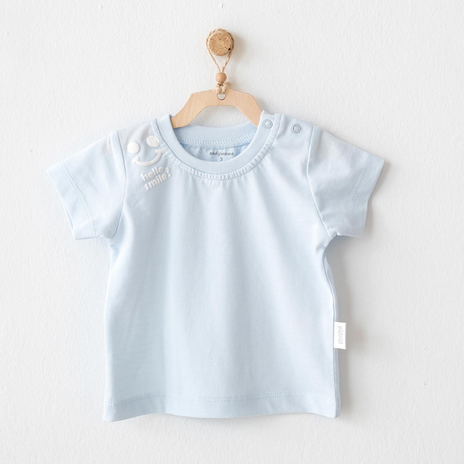 Andywawa Basic Bebek Tshirt AC20744 Mavi