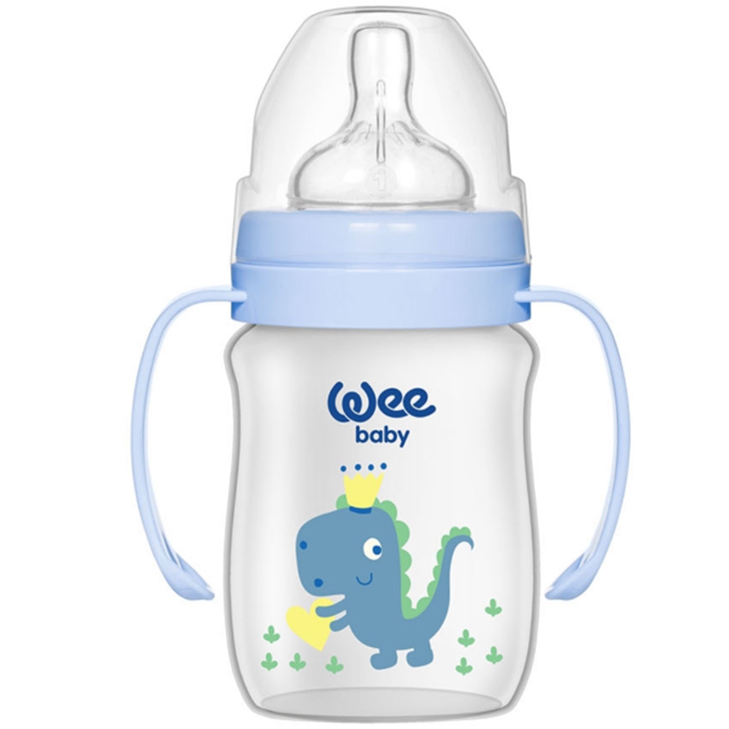 Wee Baby Klasik Geniş Ağızlı Kulplu PP Biberon 150 ml 137 Mavi