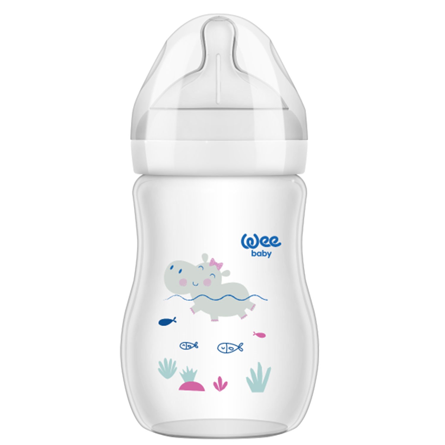 Wee Baby Natural PP Biberon 250 ml Beyaz