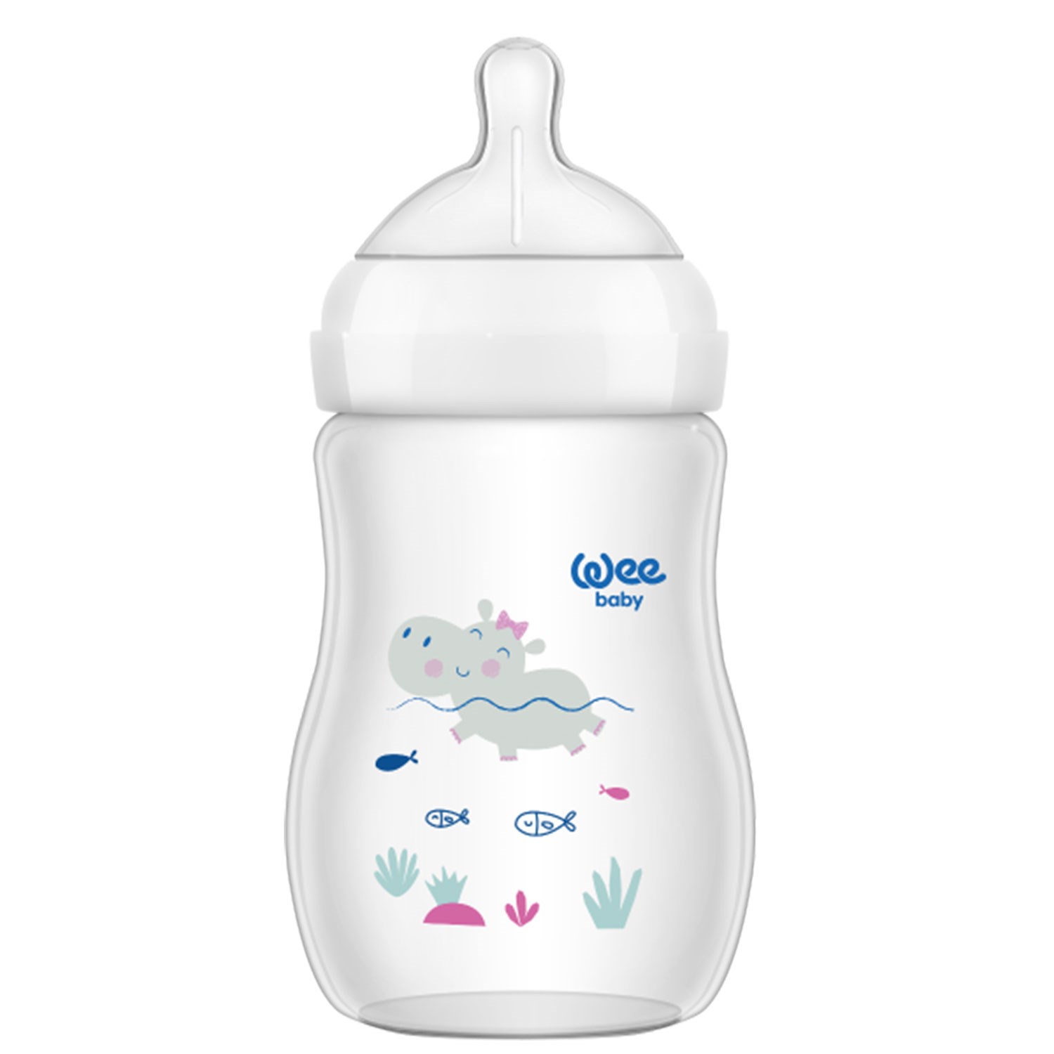 Wee Baby Natural PP Biberon 250 ml Beyaz