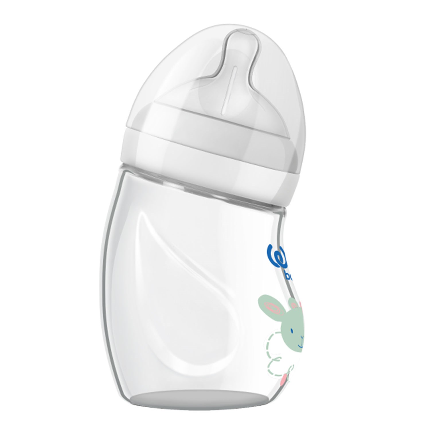 Wee Baby Isıya Dayanıklı Açılı Cam Biberon 180 ml 146 Beyaz