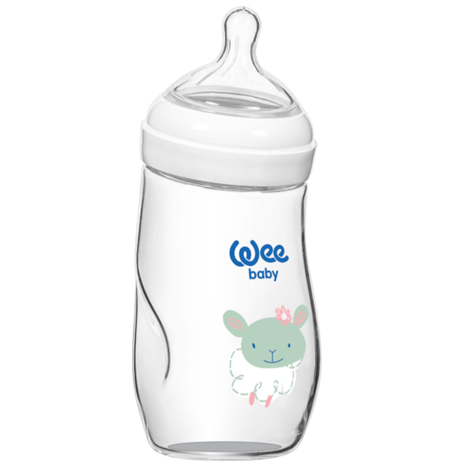 Wee Baby Isıya Dayanıklı Cam Biberon 260ml 147 Beyaz