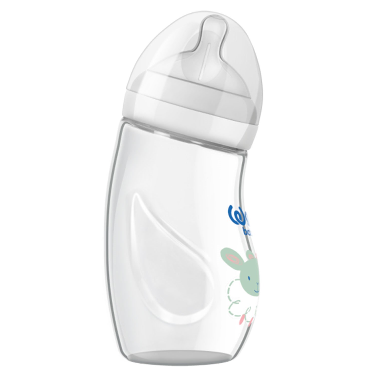 Wee Baby Isıya Dayanıklı Cam Biberon 260ml 147 Beyaz-Lacivert