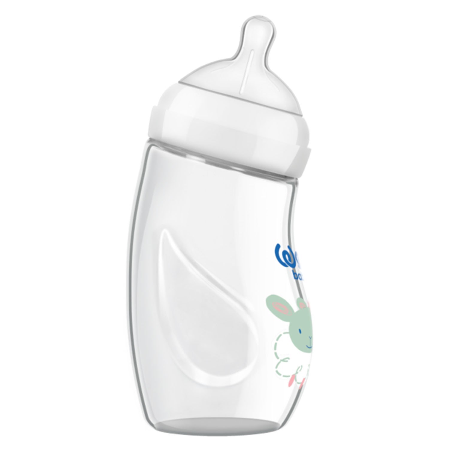 Wee Baby Isıya Dayanıklı Cam Biberon 260ml 147 Beyaz-Lacivert