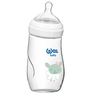 Wee Baby Isıya Dayanıklı Cam Biberon 260ml 147 Beyaz