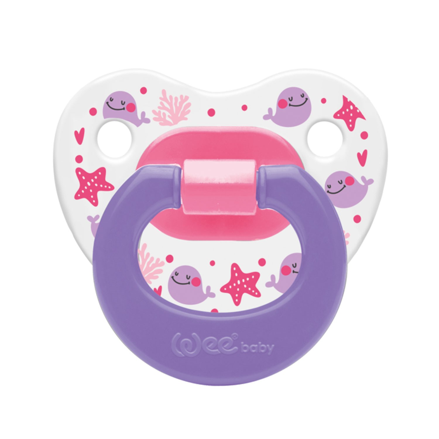 Wee Baby Desenli Damaklı Emzik No:2 834 Mor