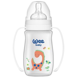 Wee Baby Klasik Geniş Ağızlı Kulplu PP Biberon 250 ml 138 Beyaz