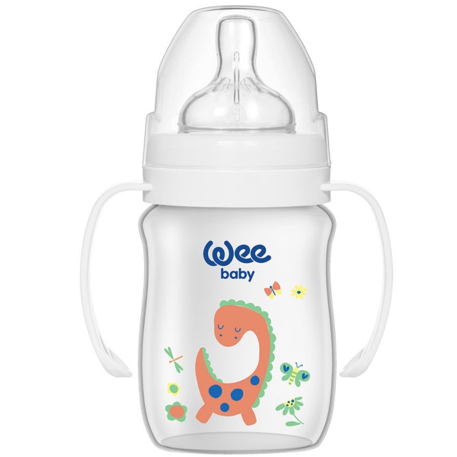 Wee Baby Klasik Geniş Ağızlı Kulplu PP Biberon 150 ml 137 Beyaz