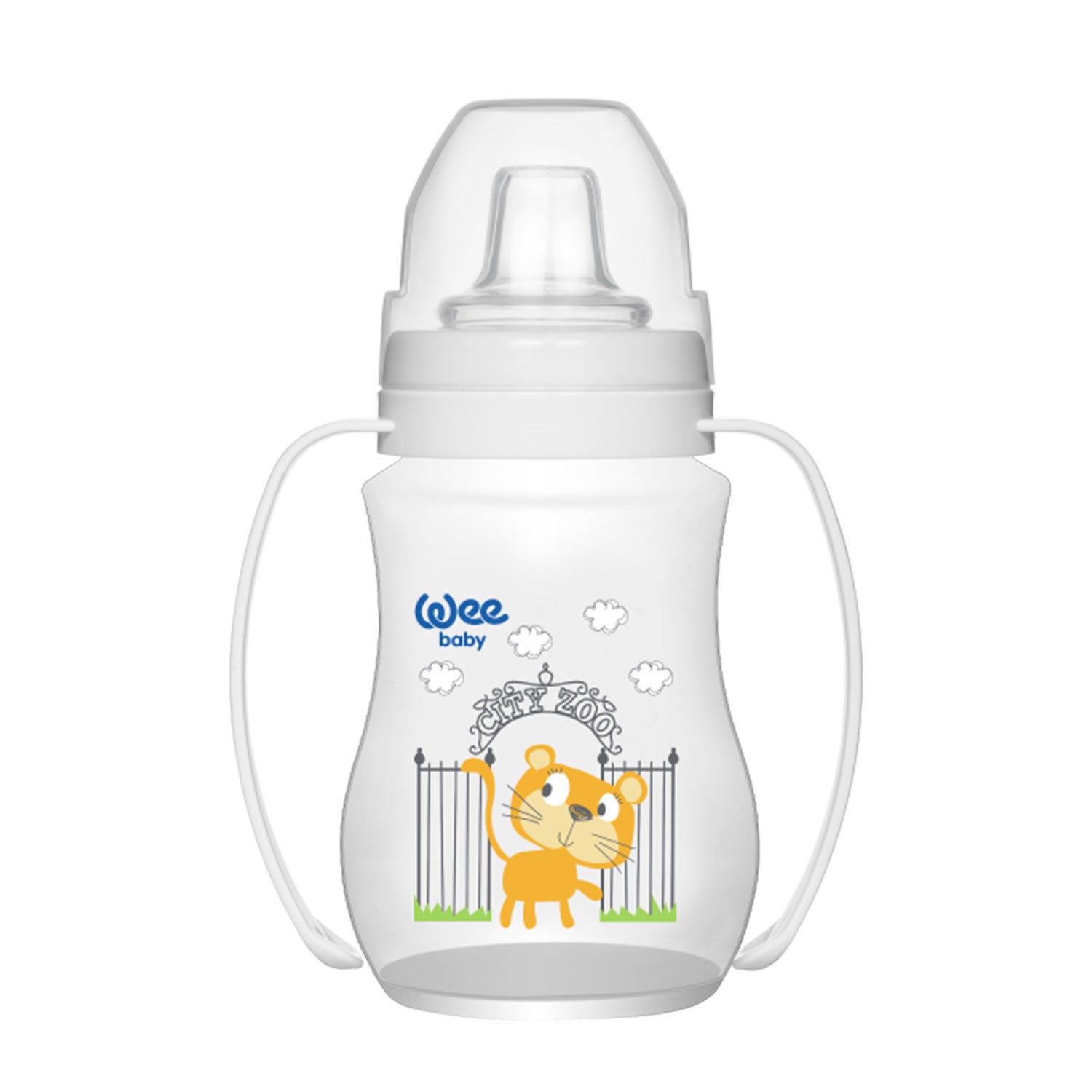 Wee Baby Akıtmaz Kulplu PP Antikolik Bardak 250 ml 754 Beyaz