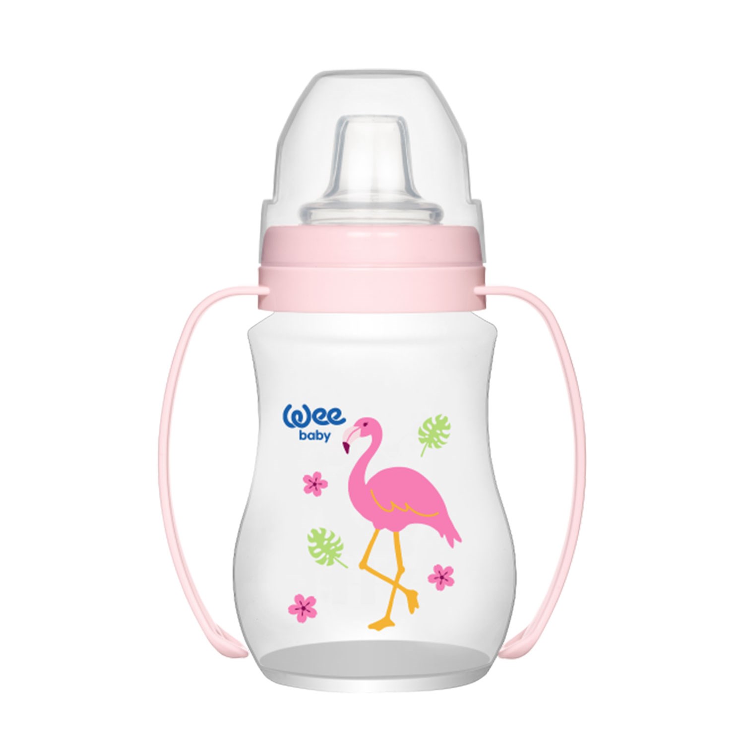 Wee Baby Akıtmaz Kulplu PP Antikolik Bardak 250 ml 754 Pembe