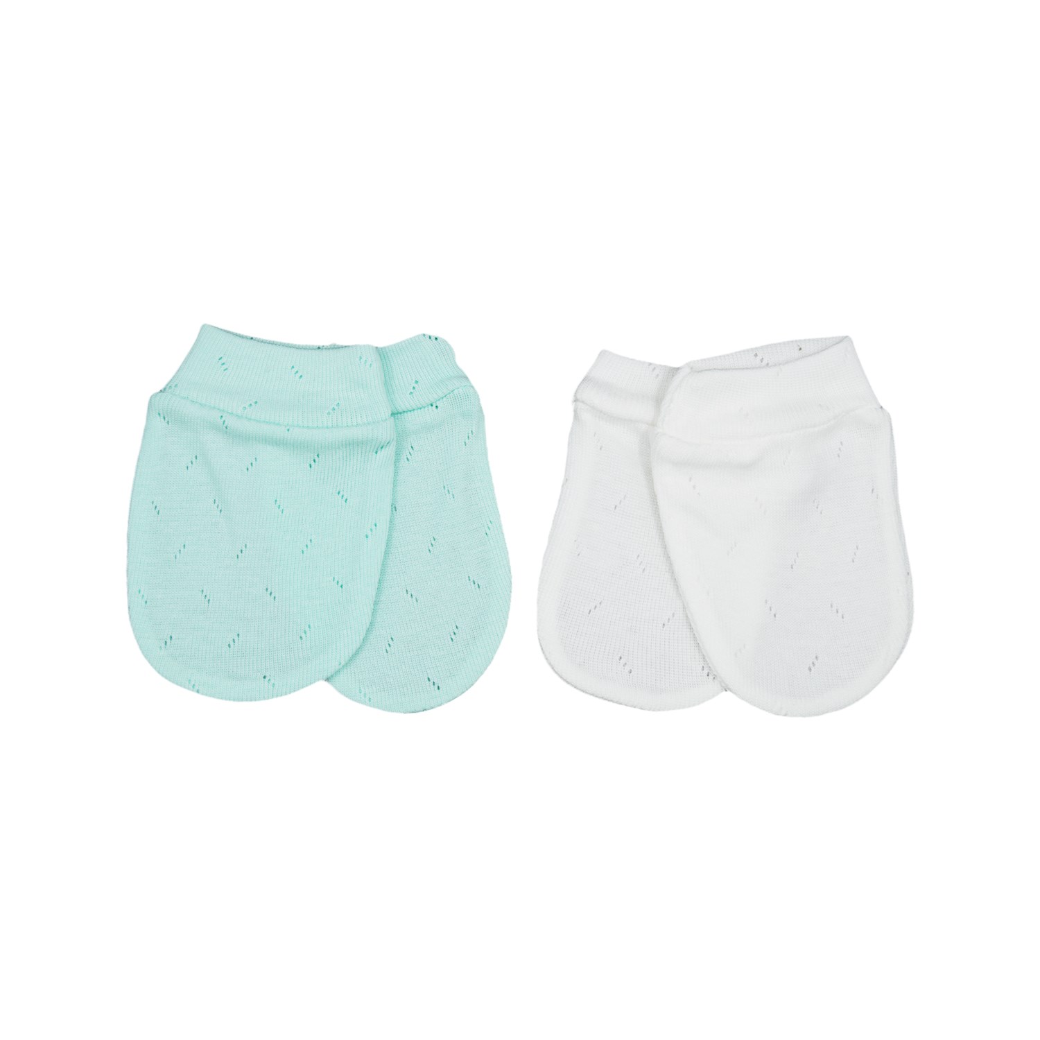 Bibaby 2'li Bebek Eldiveni 55849 Ekru-Mint