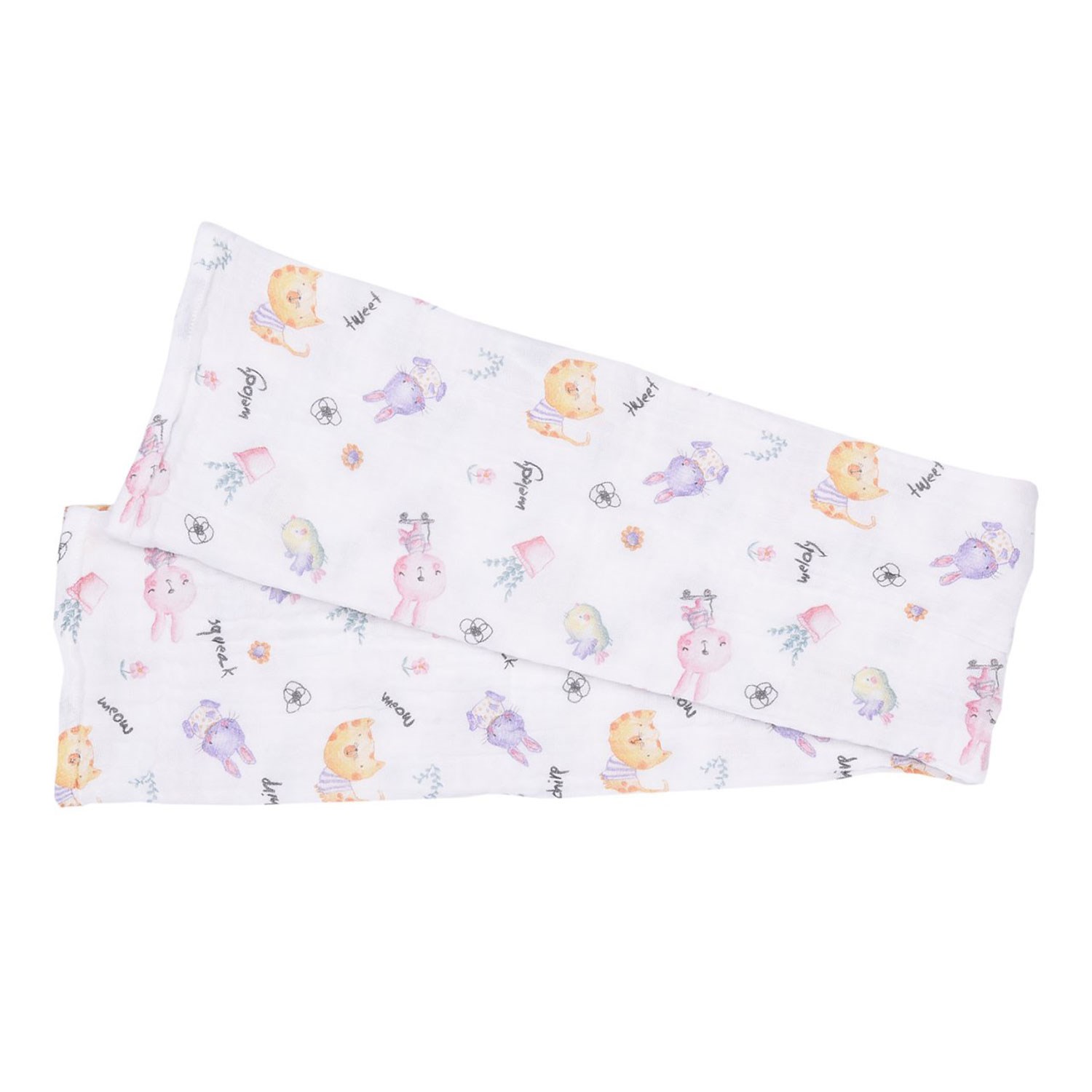 Kitikate Cat Müslin Battaniye 80x90 S81602 Mor-Pembe