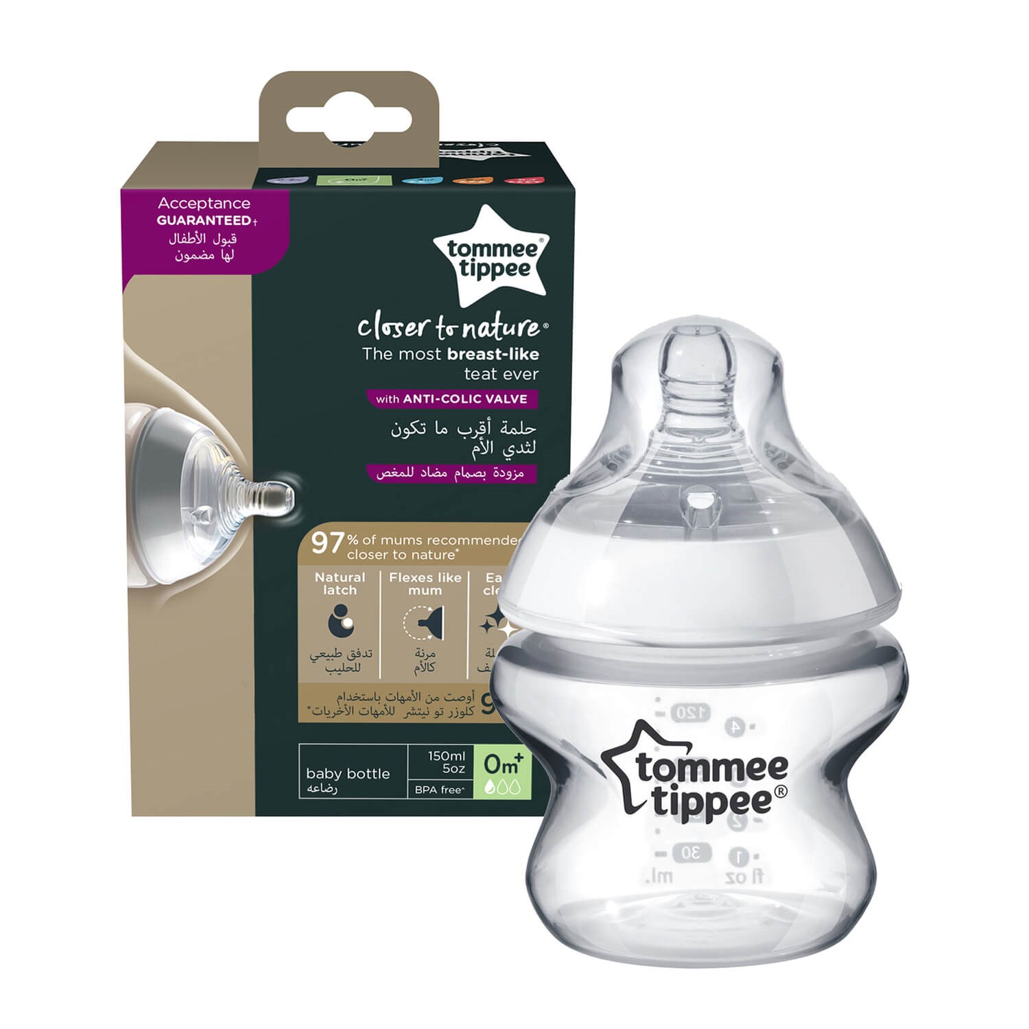 Tommee Tippee PP Closer to Nature Biberon 150 ml Beyaz