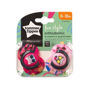 Tommee Tippee Fun Style Ortodontik Emzik 2'li 6-18 Ay  Pembe-Fuşya