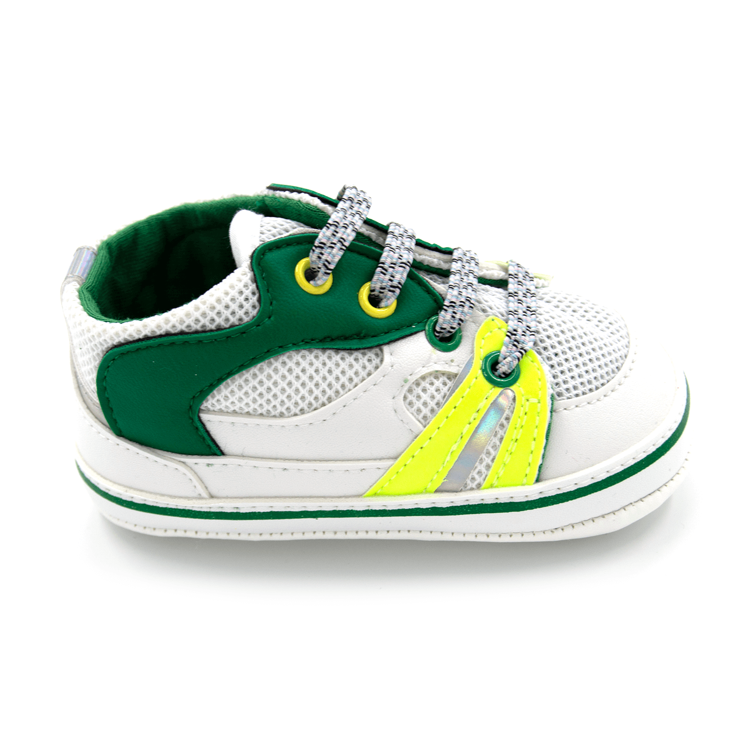 Funny Baby Premium Lastikli İlk Adım Ayakkabı 7047 Beyaz-Yeşil