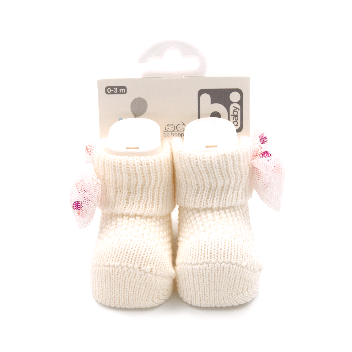 Bibaby Fiyonklu Bebek Çorabı 68301 Ekru Fiyatı İlke Bebe