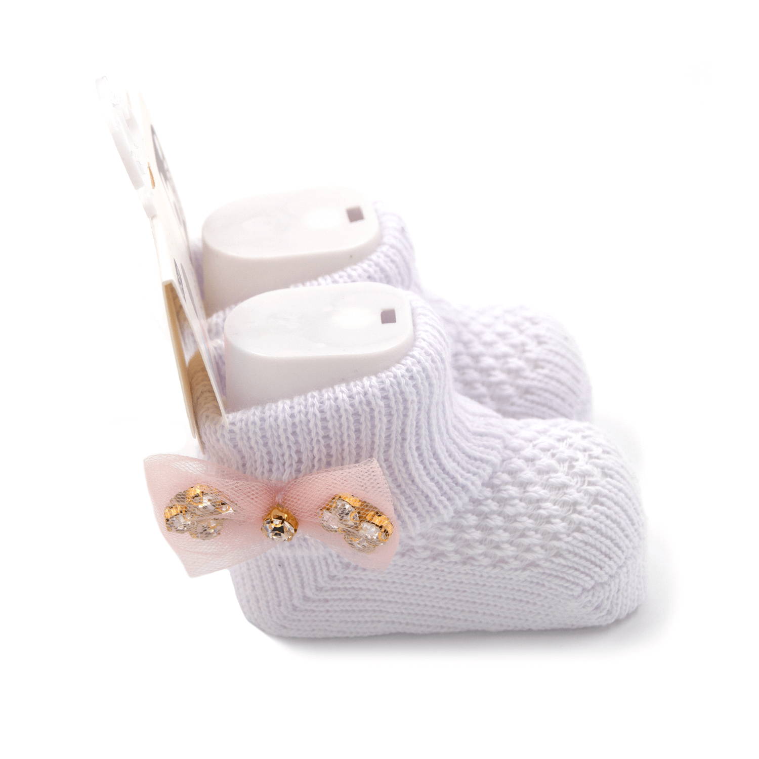 Bibaby Fiyonklu Bebek Çorabı 68301 Beyaz Fiyatı İlke Bebe