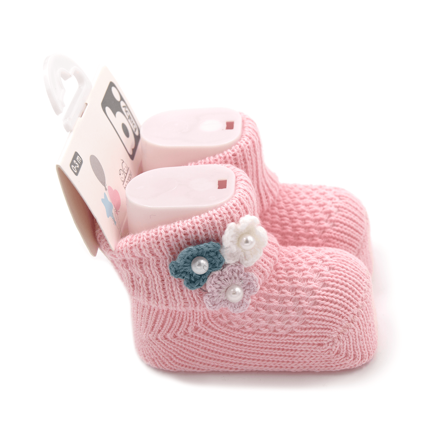 Bibaby Çiçekli Bebek Çorabı 68300 Pembe