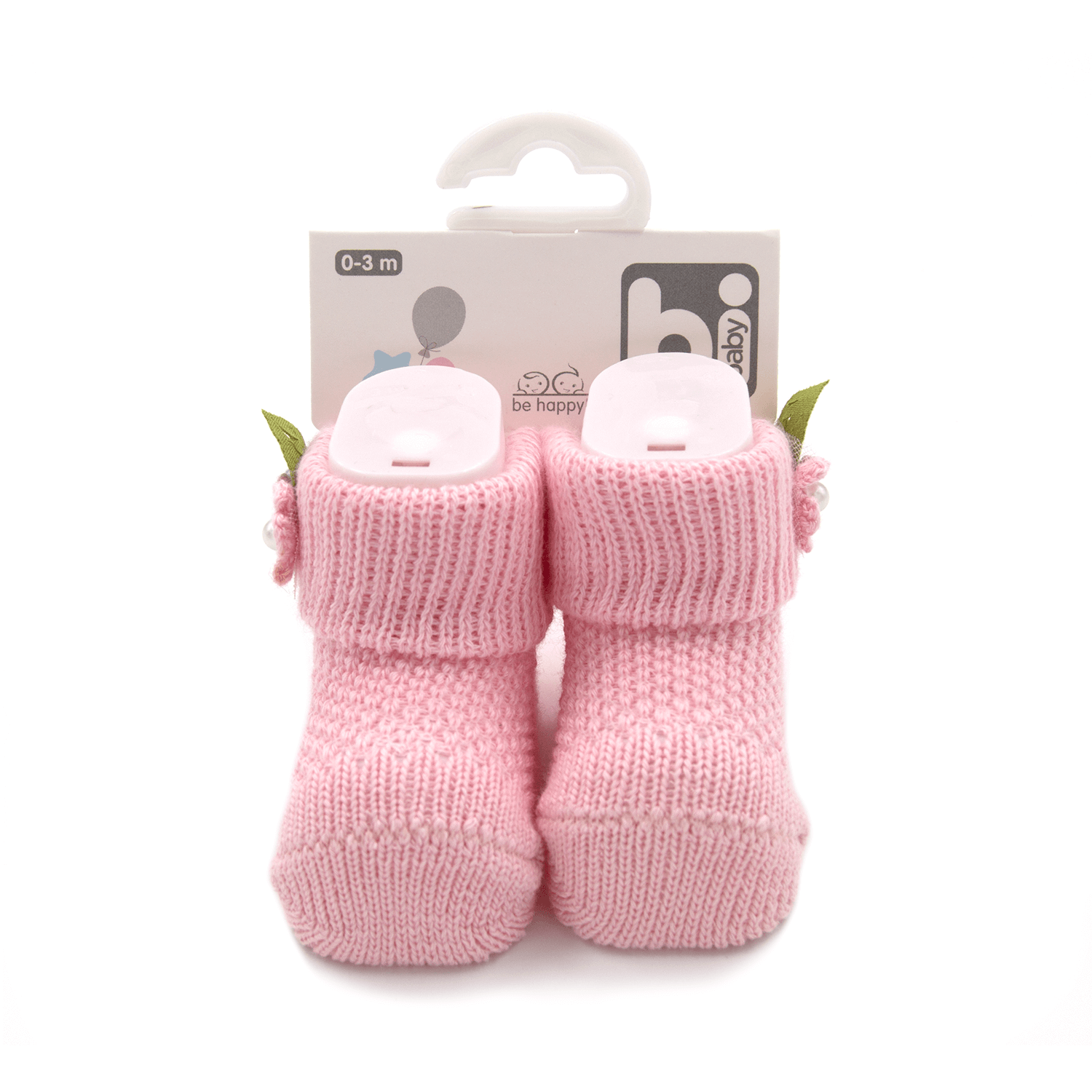 Bibaby Çiçekli Bebek Çorabı 68300 Pembe