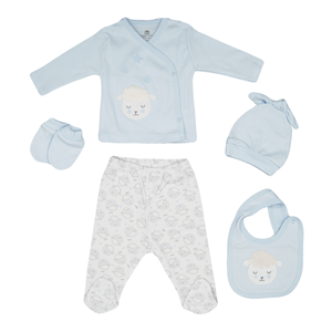 Bibaby Sweet Lamb 5'li Hastane Çıkış Seti 62166 Mavi