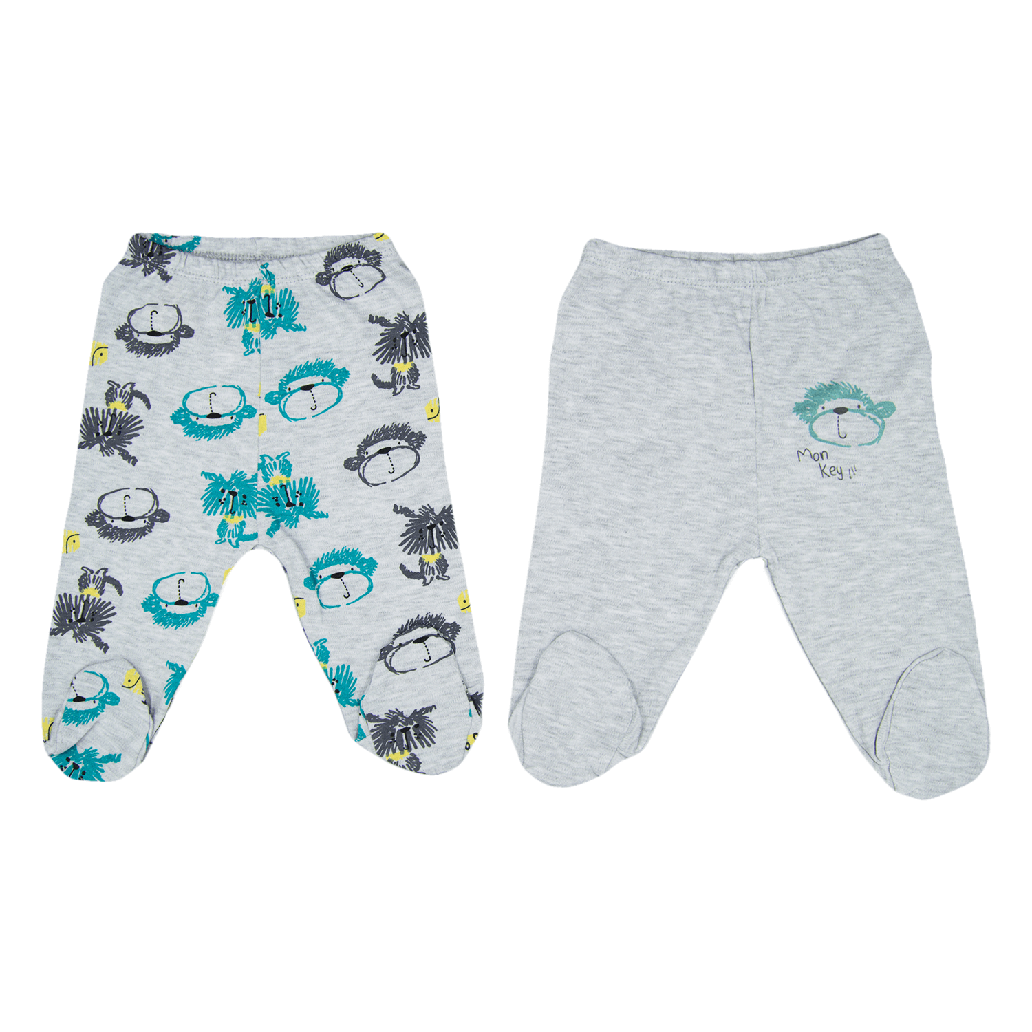 Little Life Monkey 2li Patikli Bebek Pantolonu 57555 Gri