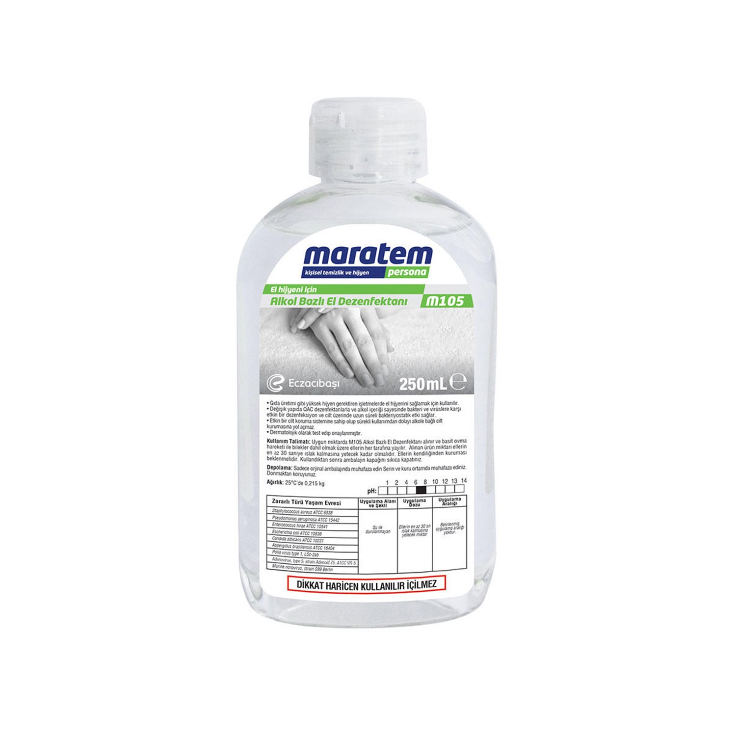 Maratem M105 Alkol Bazlı El Dezenfektanı 250ml 