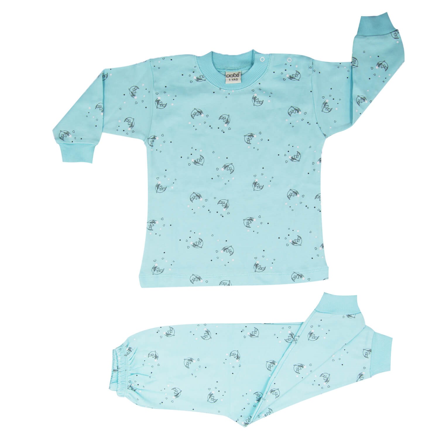 Sebi Bebe Bebek Pijama Takımı 2408 Yeşil
