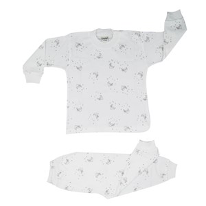 Sebi Bebe Bebek Pijama Takımı 2408 Beyaz