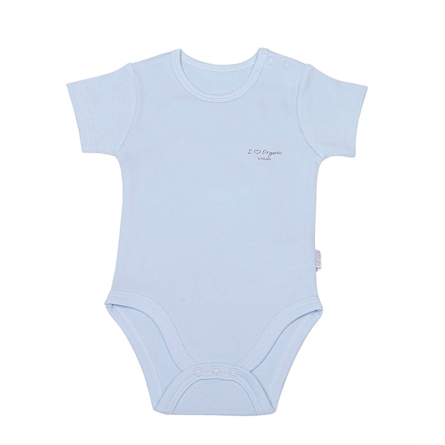 Kiti Kate Organik Basic Kısa Kollu Bebek Body S77022 Mavi