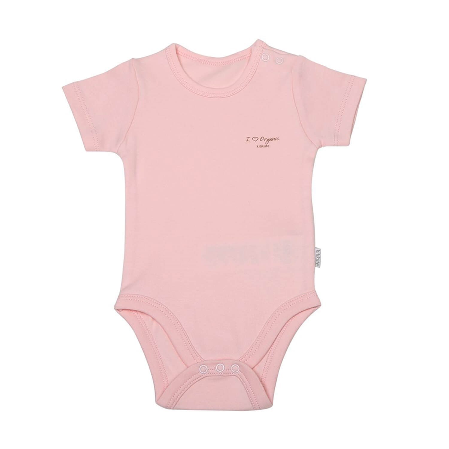 Kiti Kate Organik Basic Kısa Kollu Bebek Body S77022 Pembe