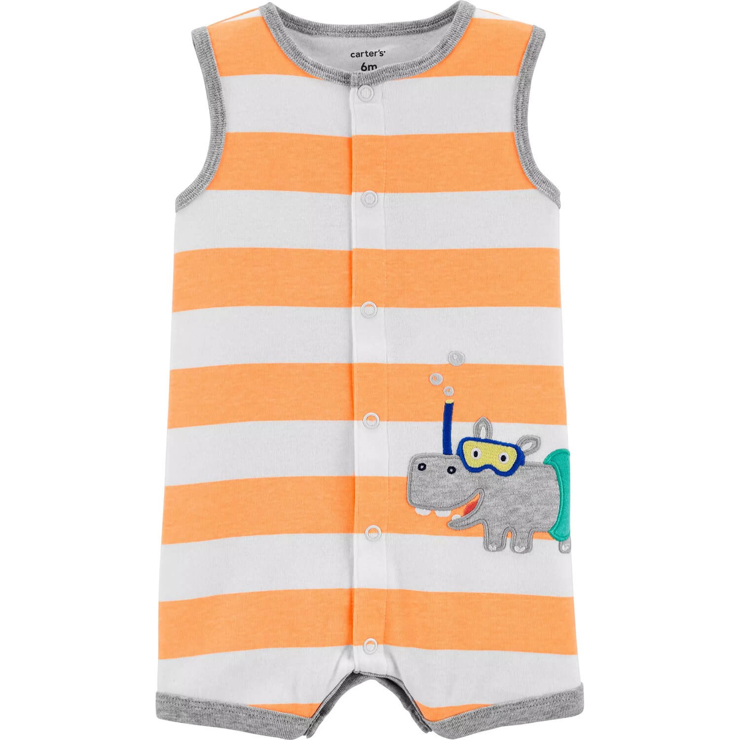 Carter's Su Aygırı Şort Bebek Tulumu Turuncu