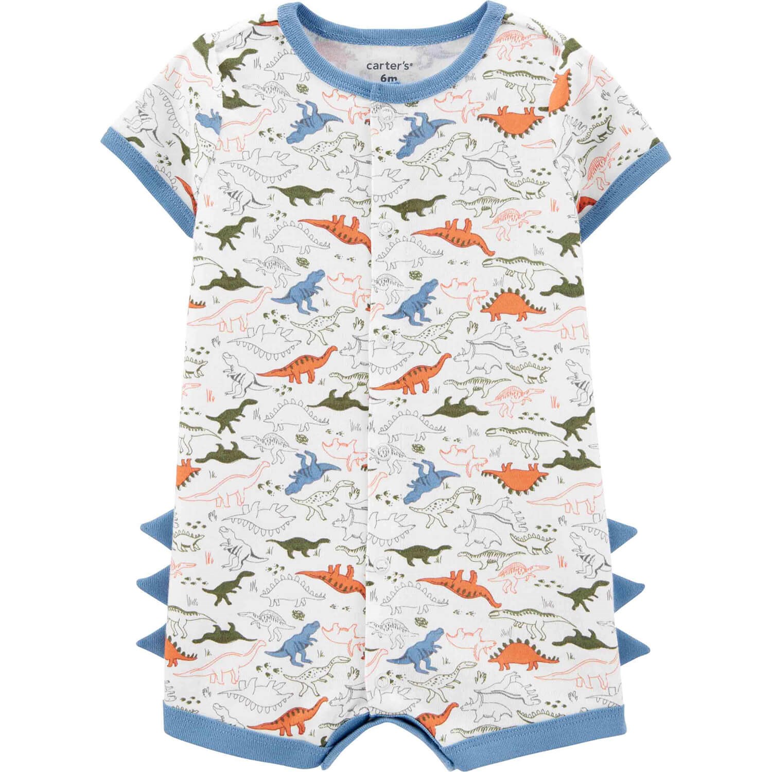 Carter's Dinazor Şort Bebek Tulumu Beyaz