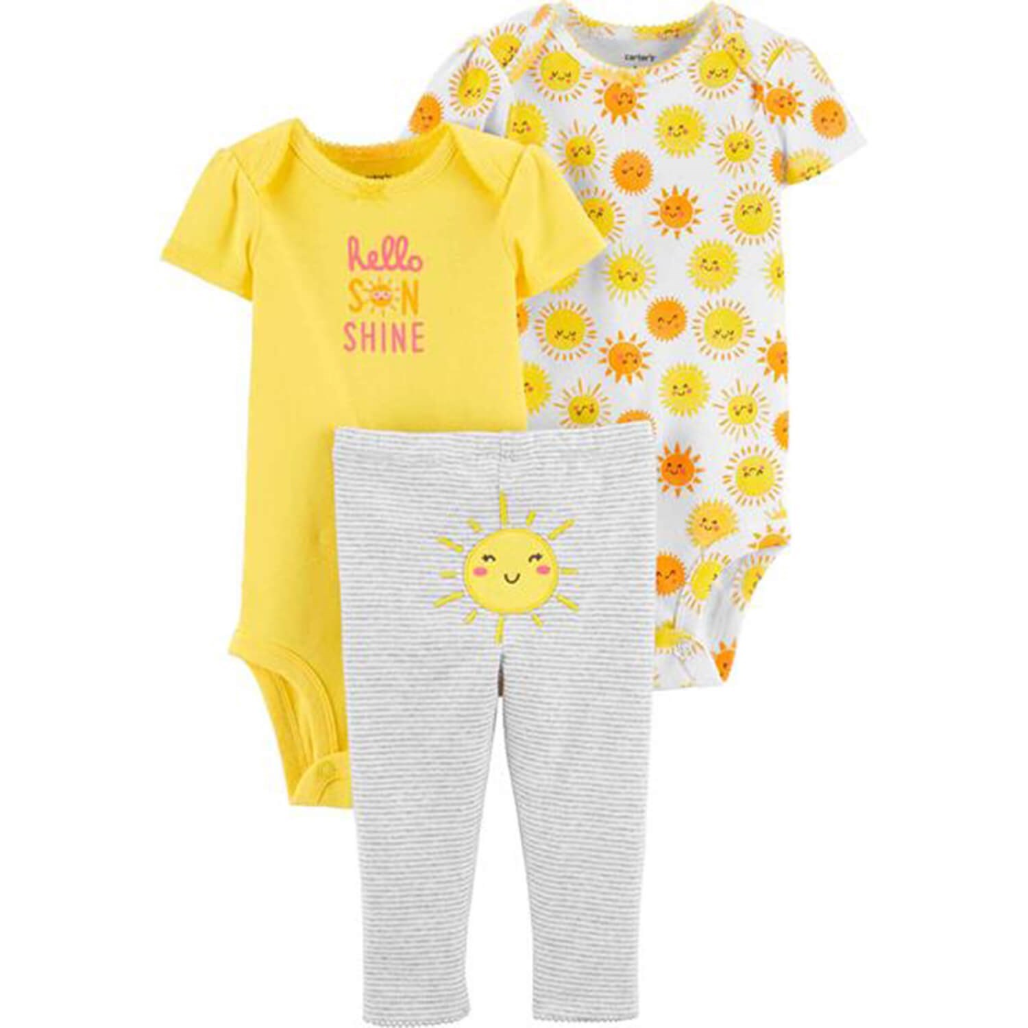 Carter's Güneşli 3'lü Bebek Takımı Sarı