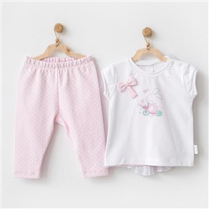 Andywawa My Little Bunny Dream 2'li Bebek Takımı AC20529 Beyaz