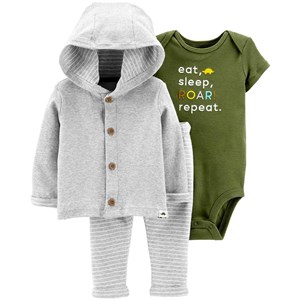 Carter's Ceketli 3'lü Bebek Takımı Gri-Yeşil