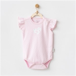 Andywawa My Little Bunny Dream Kısa Kol Bebek Body AC20547 Pembe