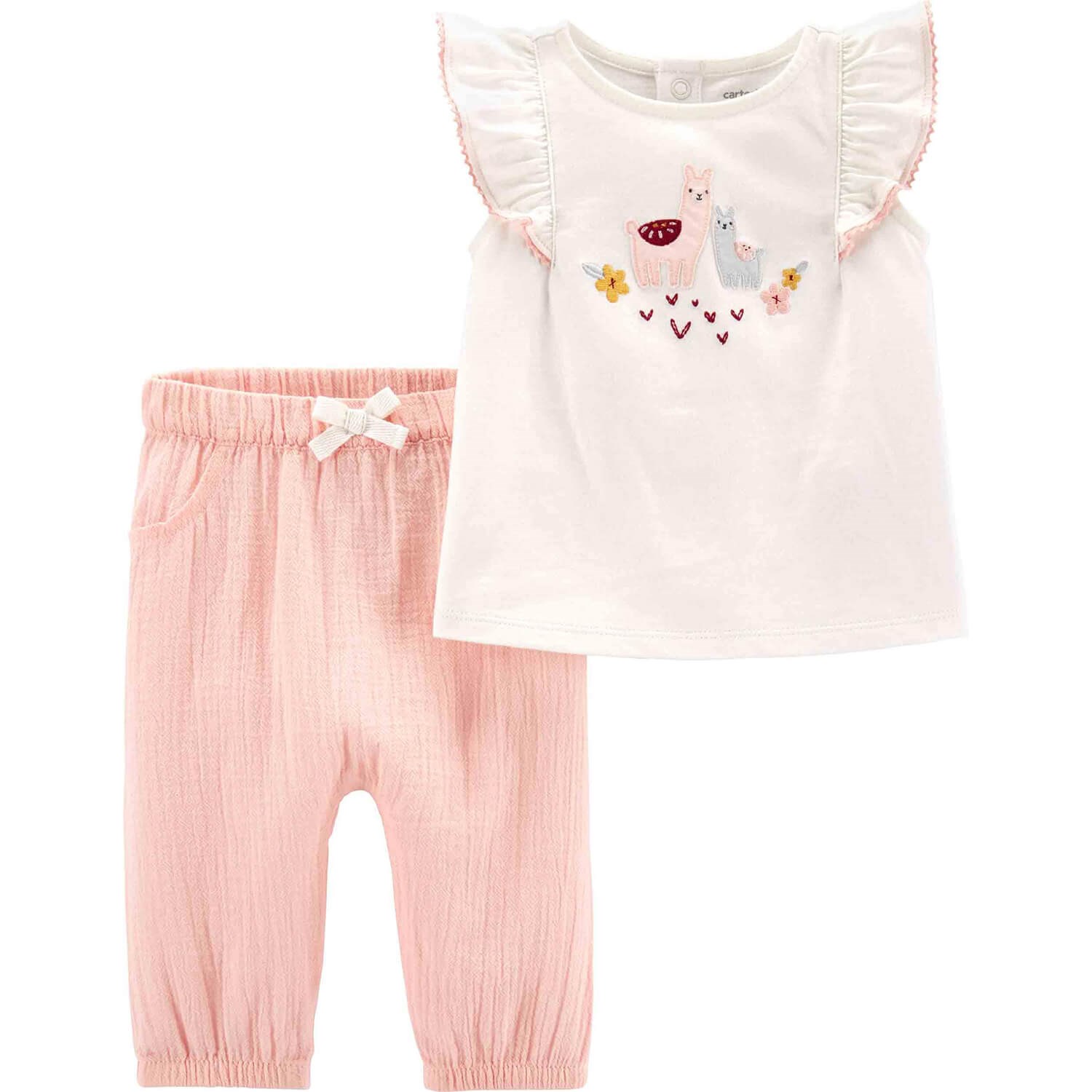 Carter's Lama 2'li Bebek Takımı Krem-Pembe