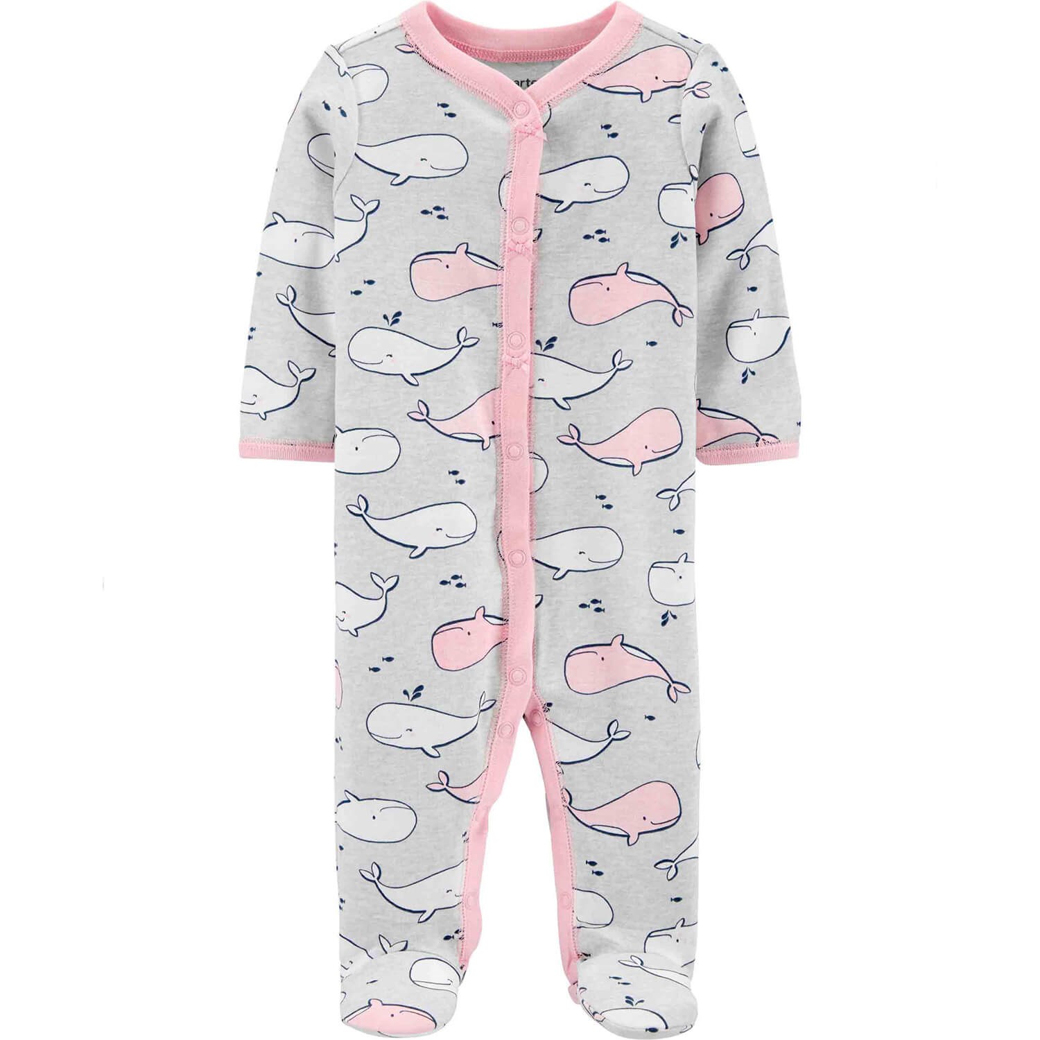 Carter's Balina Desenli Bebek Tulumu Pembe