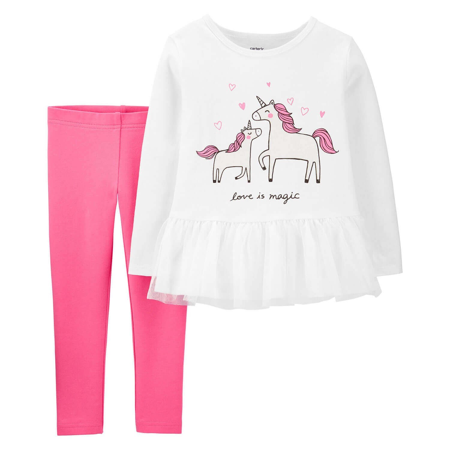 Carter's Unicorn 2'li Bebek Takımı Beyaz-Pembe