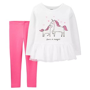 Carter's Unicorn 2'li Bebek Takımı Beyaz-Pembe