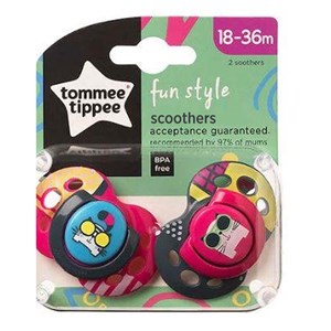 Tommee Tippee Fun Style Ortodontik Emzik 2'li 18-36 Ay  Pembe-Siyah