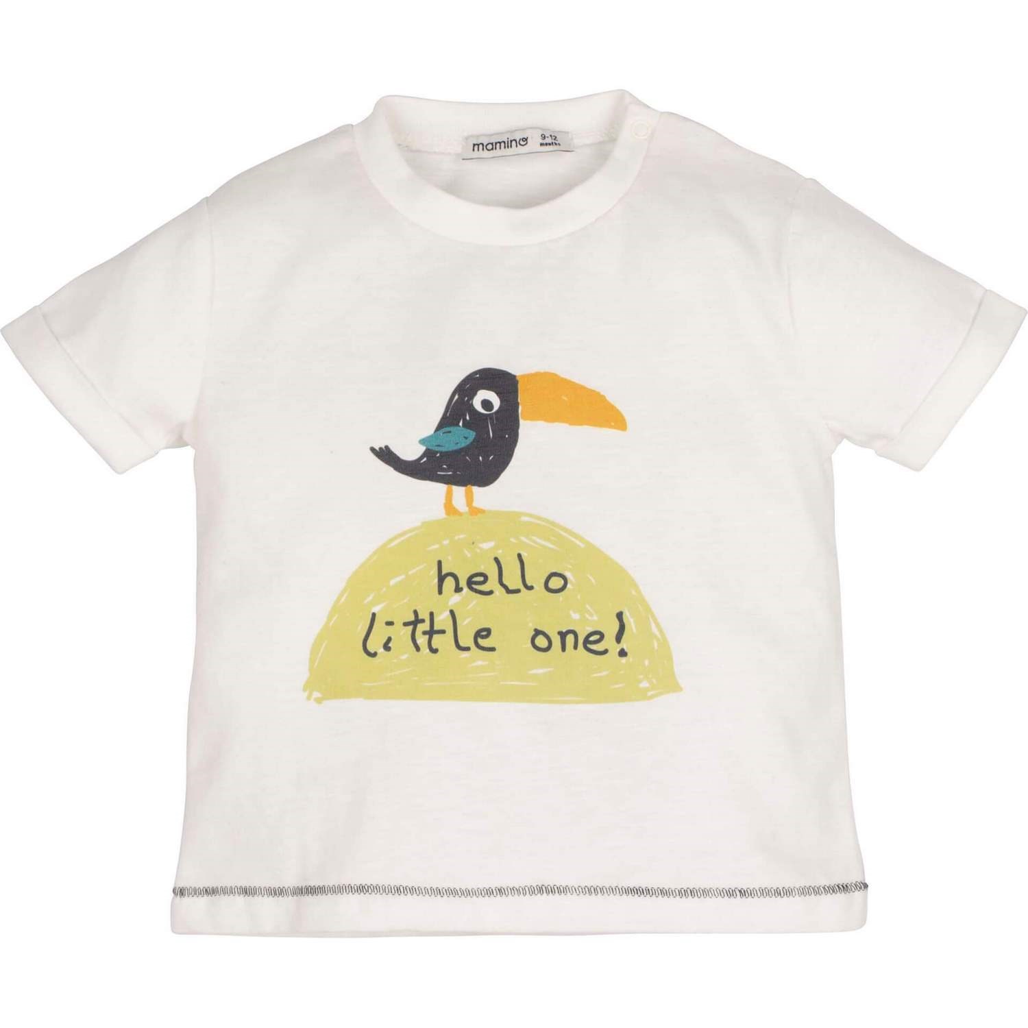 Mamino Baskılı Bebek Tshirt 12896 Krem