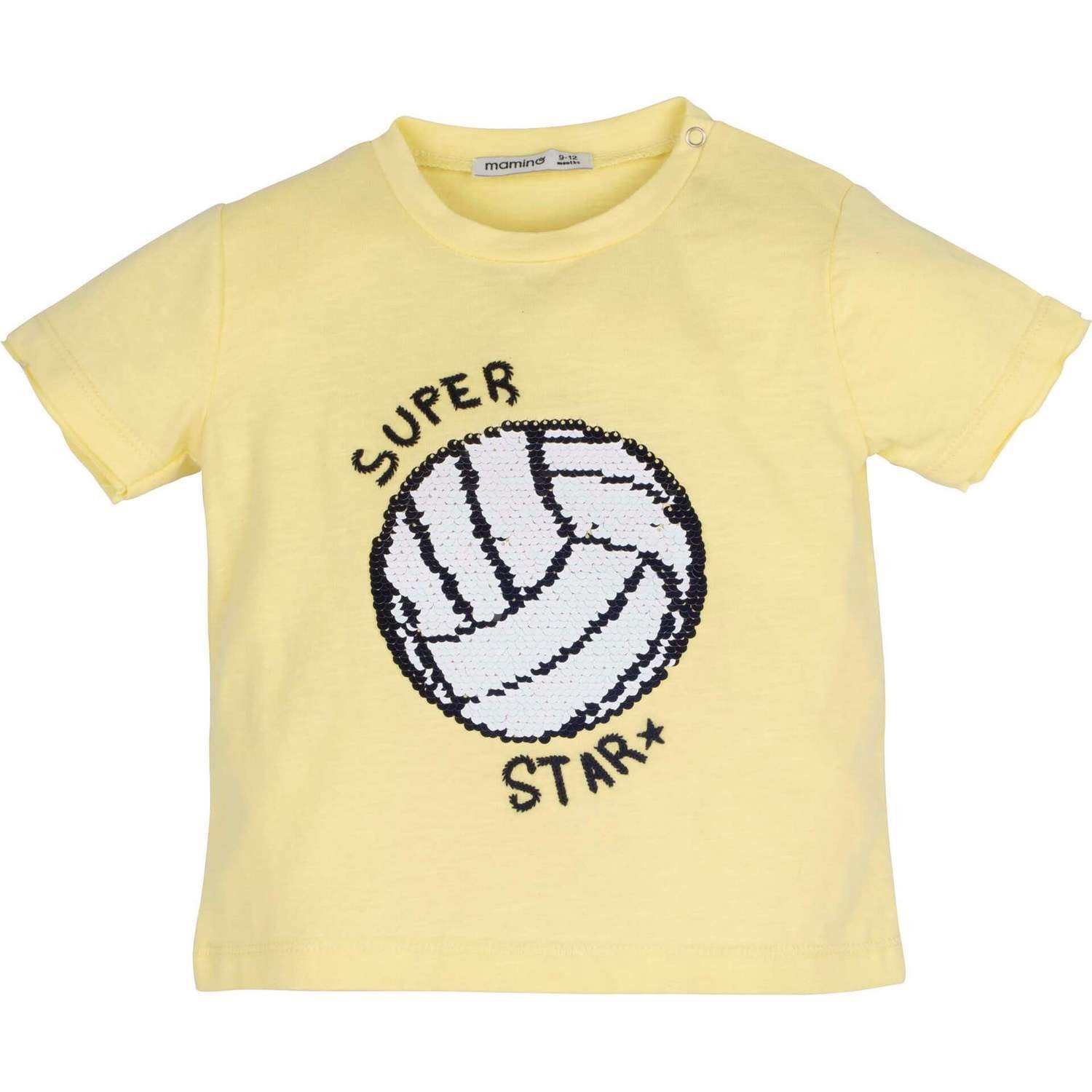 Mamino Baskılı Bebek Tshirt 12980 Sarı